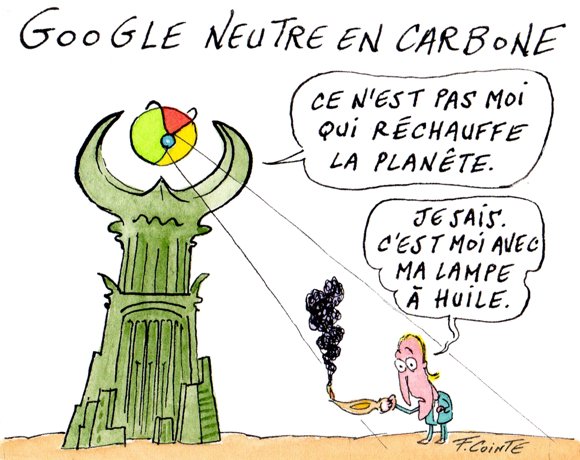 Dessin: Le projet zéro carbone de Google